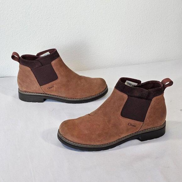 Chaco Womens Cataluna Explorer Chelsea Mahogany Leather Boot Size US 7 EU 38 - Picture 2 of 11